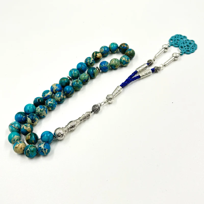 

Тасбих Натуральный яшмовый камень Рамадан Ид подарки Молитвенная бусина Браслет из драгоценных камней Мисбаха