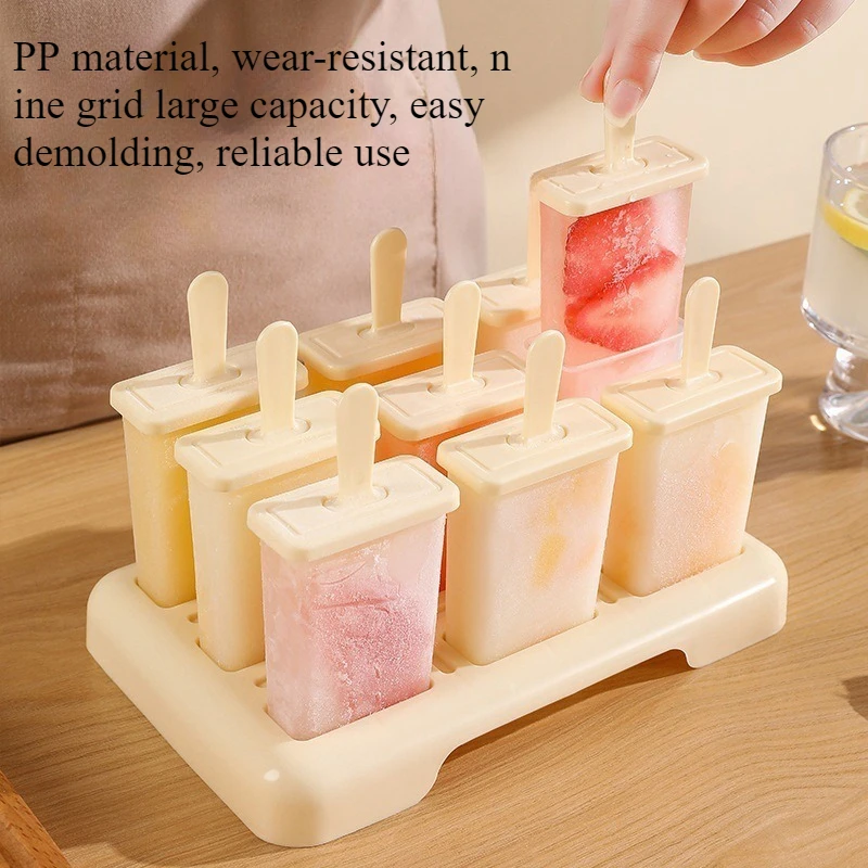 Eis Am Stiel Form DIY Maschine Hausgemachte Eis Box mit Kunststoff Stick Eis am Stiel Form Eiswürfel Tablett Küche Gadgets