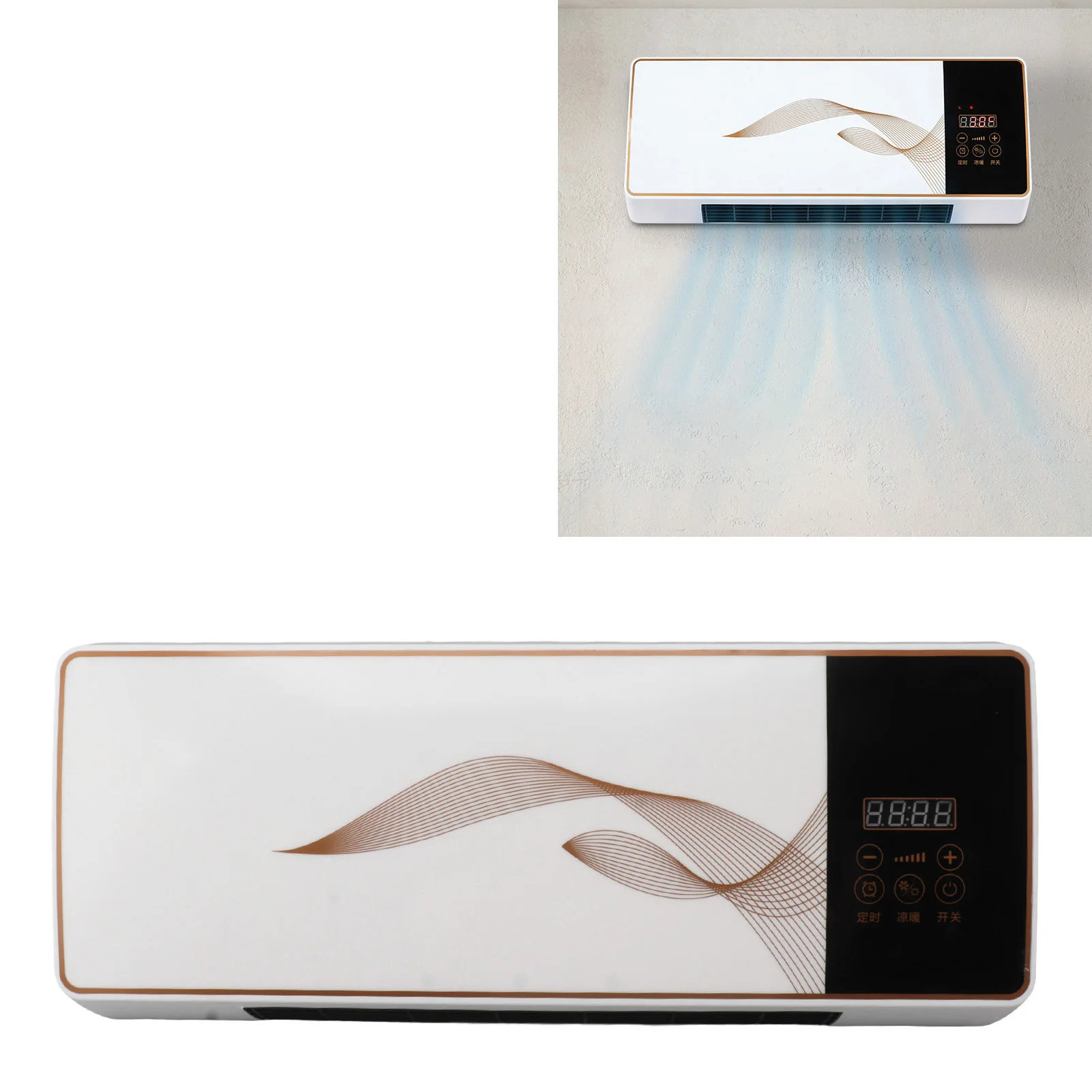 Kühlung Heizung kleine Klimaanlage Wand klimaanlage heißer Lüfter für Schlafzimmer Wohnzimmer Büro cn Stecker 220V