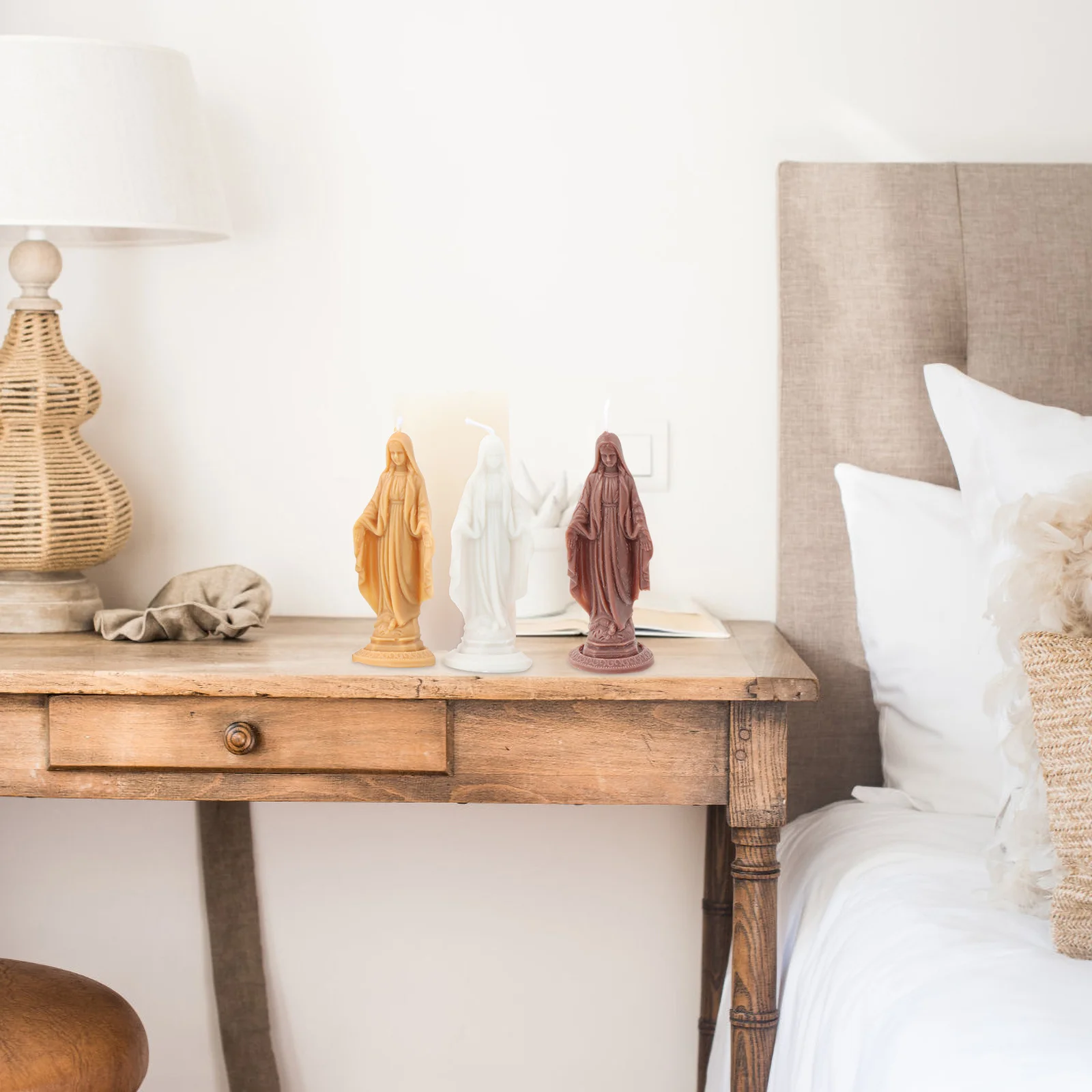 

Virgin Mary Shaped DIY Silicone Mold Handmade Decor Stereoscopic 3D Design Reusable for Home Gifts Making Mold