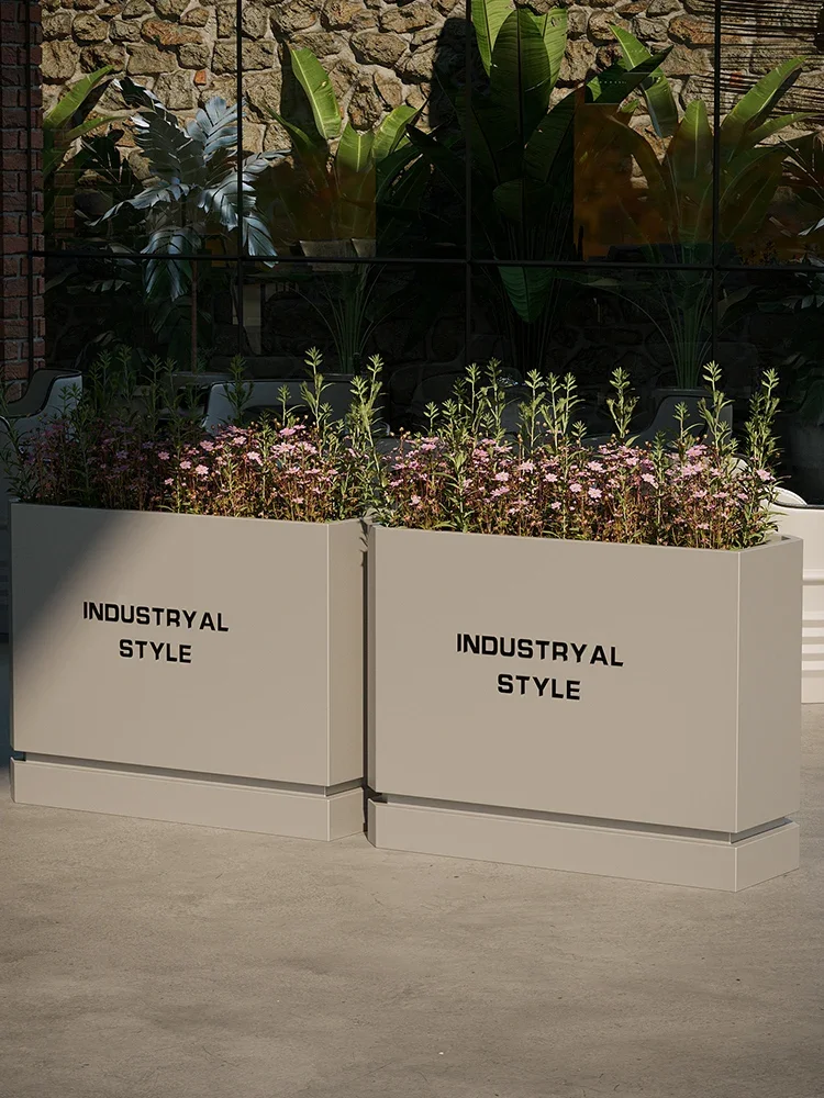 Flower Box Combination Sales Department Square Commercial Street Customized Creative External Fence Partition Planter Flower Bed