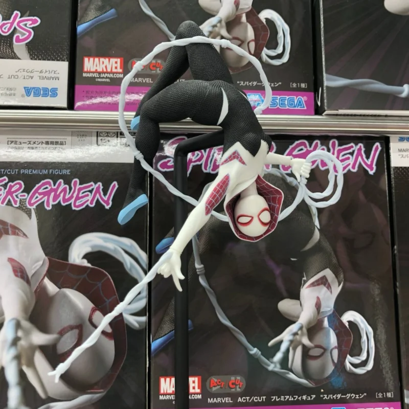 

Sega Marvel Spider Man Across The Spider Verse Gwen Stacy Figure Japanese Edition Collectible Statue Anime Model Gift For Fans