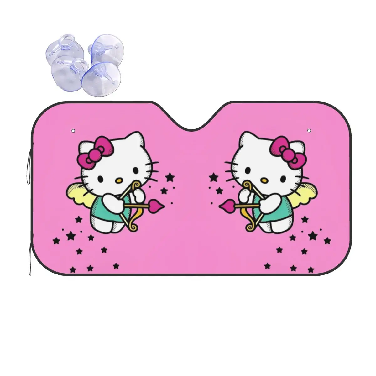 Hello Kitty Sagittarius Sunshade Windscreen Polyester Car Front Window Visor 70x130cm Sun Visor Solar Protect