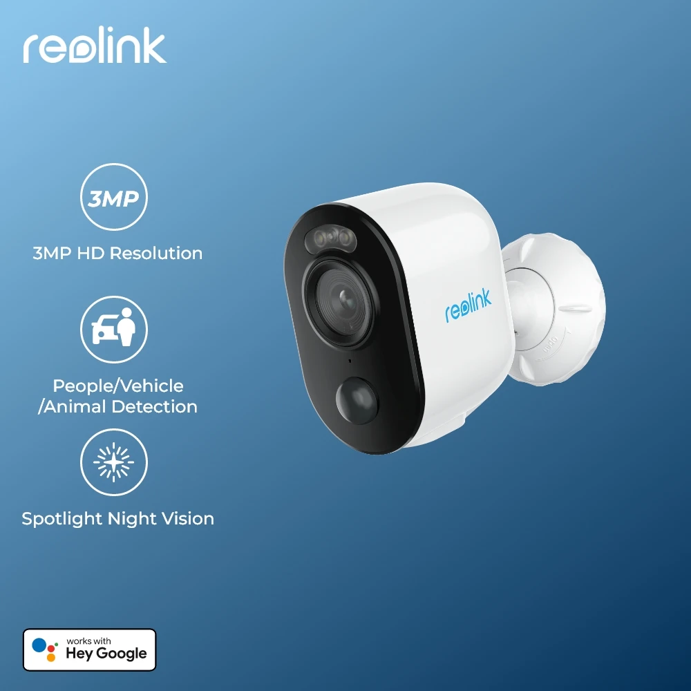 reolink camera de seguranca sem fio de mp alimentada por energia solar e bateria camera wifi externa monitor de bebe interno cameras ip sistema de hub domestico 01