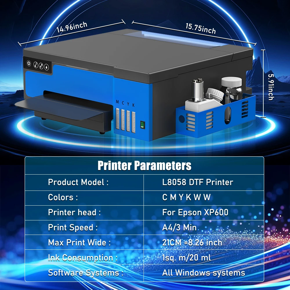 Imagem -02 - Impressora de Transferência Dtf com Mistura de Tinta Branca Adequado para Epson Xp600 Máquina de Impressão Dtf Oyfame-a4