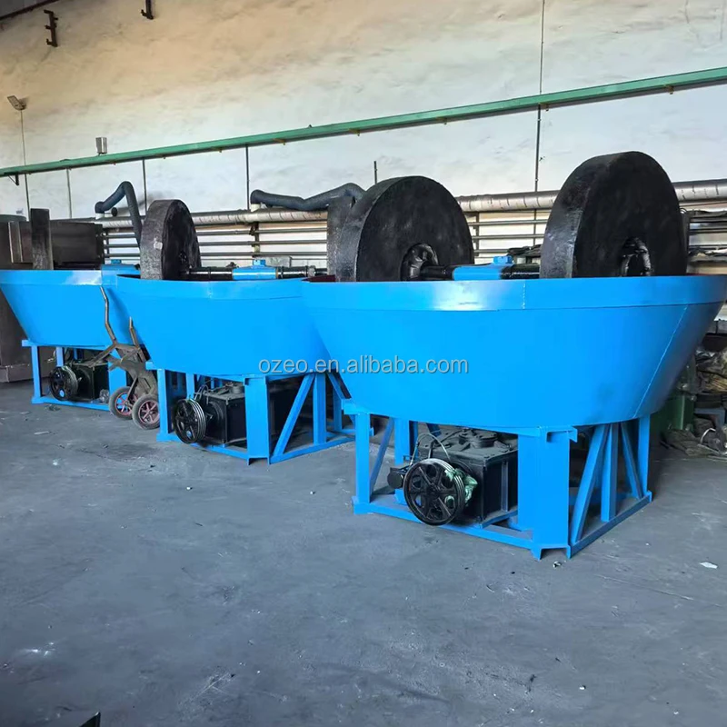 High Efficiency Gold Ore Grinding Wet Pan Mill For Sale