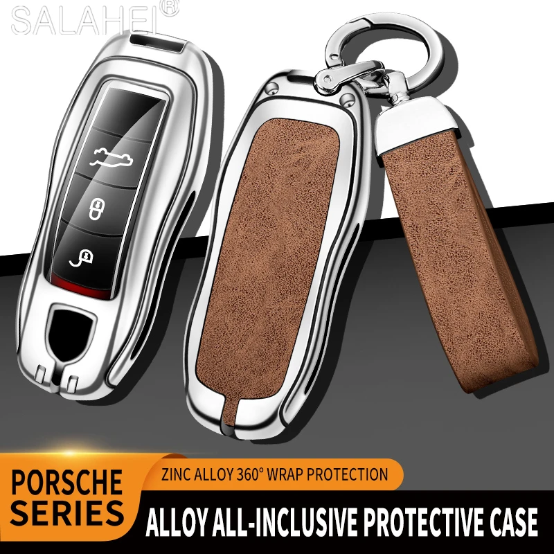 

Car Remote Key Fob Case Cover Shell For Porsche Cayenne Macan 718 Taycan Boxster Cayman Panamera 911 918 996 997 991 Accessories