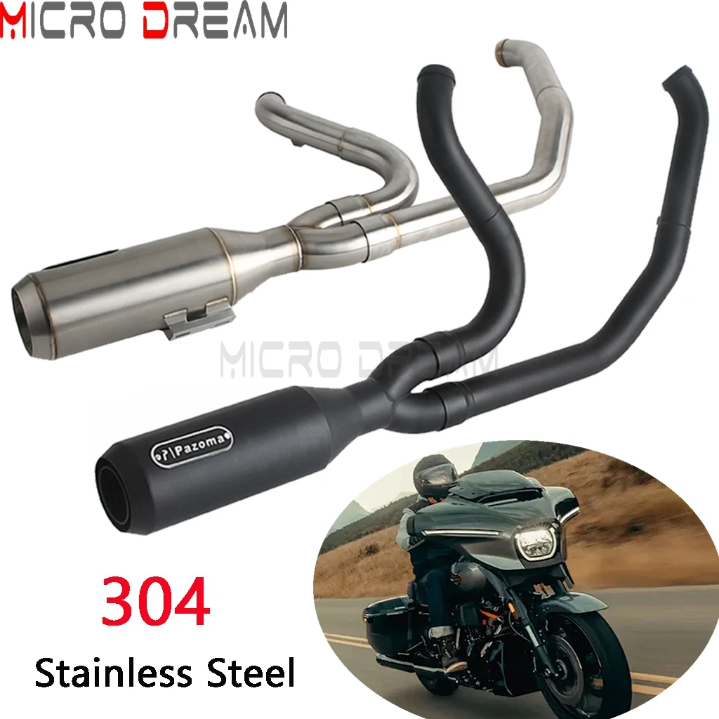 

Two Intake Exhuast Pipe Muffler For Harley CVO Street Glide FLHXSE Road Glide ST FLTRXSTSE FLTRXSE Electra Glide FLHTKSE 2017-25