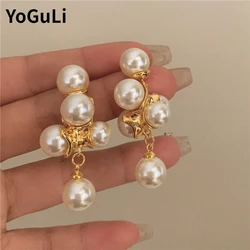 Fashion Jewelry Vintage Temperament Simulated Pearl Dangle Earrings For Girl Women Gifts Fine Design Ear Accessories Hot Selling
