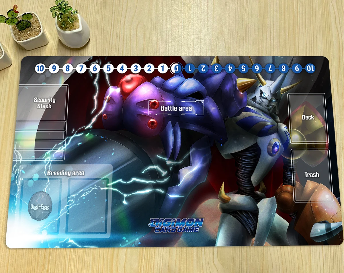 Omnimon Mat Digimon Playmat Board Game TCG CCG Trading Card Game Mat Anime Mouse Pad Desk Pad Gaming Accessories Zones & Bag