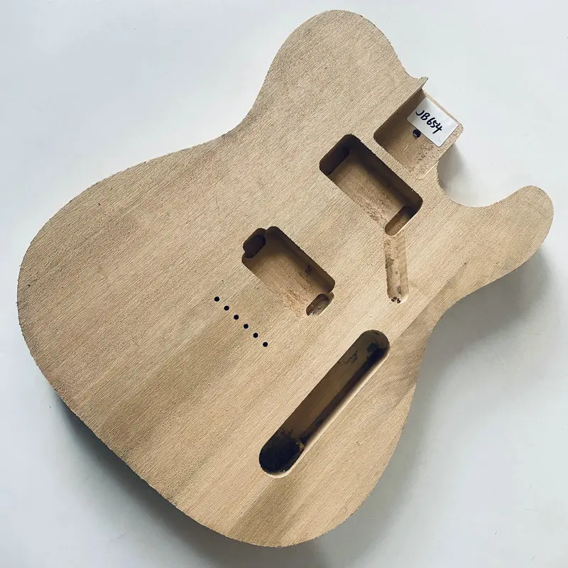 

JB654 Tele Electric Guitar Body Solid Alder Wood HH Pickups 6 Strings Through for TL Replace and DIY Unfinished Surface Dirty