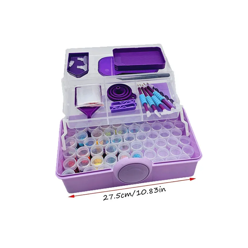 DIY Diamond Painting Storage Containers Organizers Mosaic Beads Storage Box Embroidery Accessories With Tool Set
