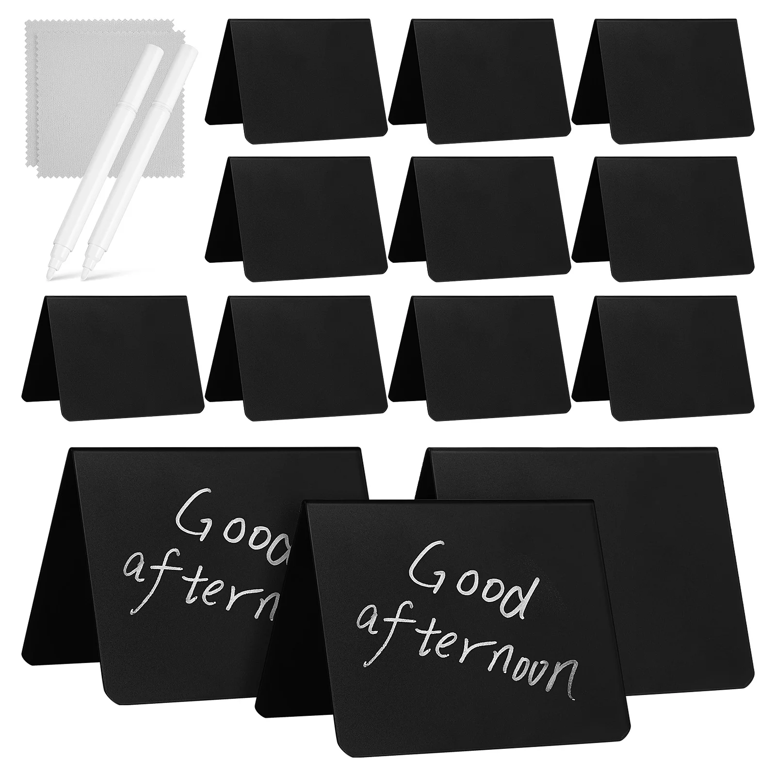 20 Stuks Mini Schoolbord Tafelblad Krijtbord Clips Teken Memo Uitwisbare Bericht Voedsel Etiketten Voor Party Buffet Borden