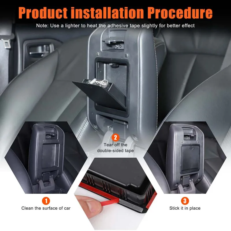 

ABS Black For Mitsubishi L200 Triton 2019-2023 Car central control hand box privacy storage box car interior accessories