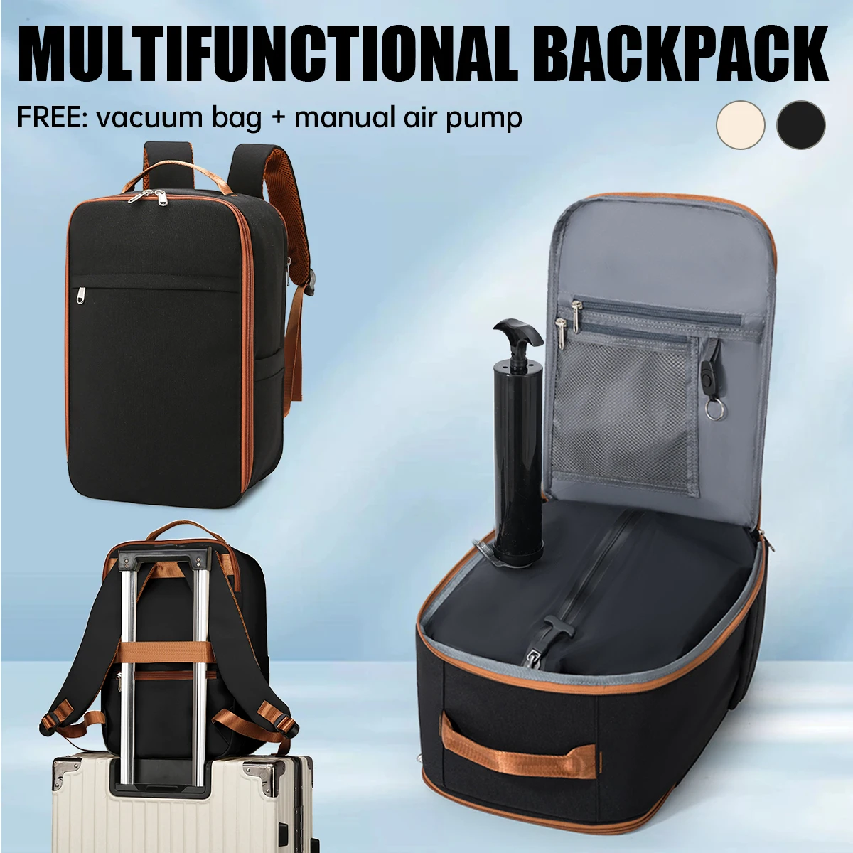 

Vacuum Compression Business Backpack for Women 16inch Computer Bag Large Capacity Student Travel Bag Suitable for Boarding