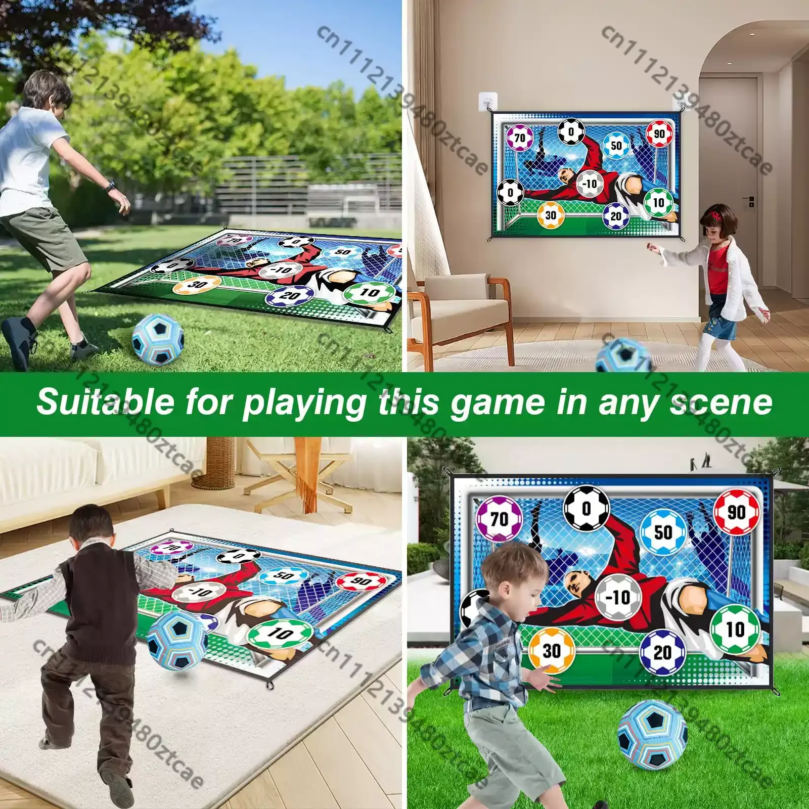 Indoor & Outdoor Parent-child Sports Toy Kids Soccer Shooting Target Cloth Game Toddler Exercise Training Playset