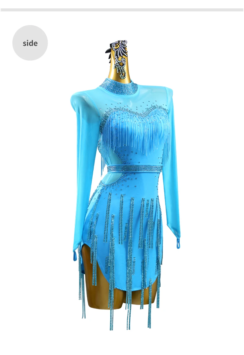 2026 Neuer Lateinamerikanischer Tanzrock, Sexy Damen-Tanzanzug, Partykleid für Mädchen, Trainingskleidung, Samba-Sportkostüme, Bühnenoutfit für Frauen – Detail 8