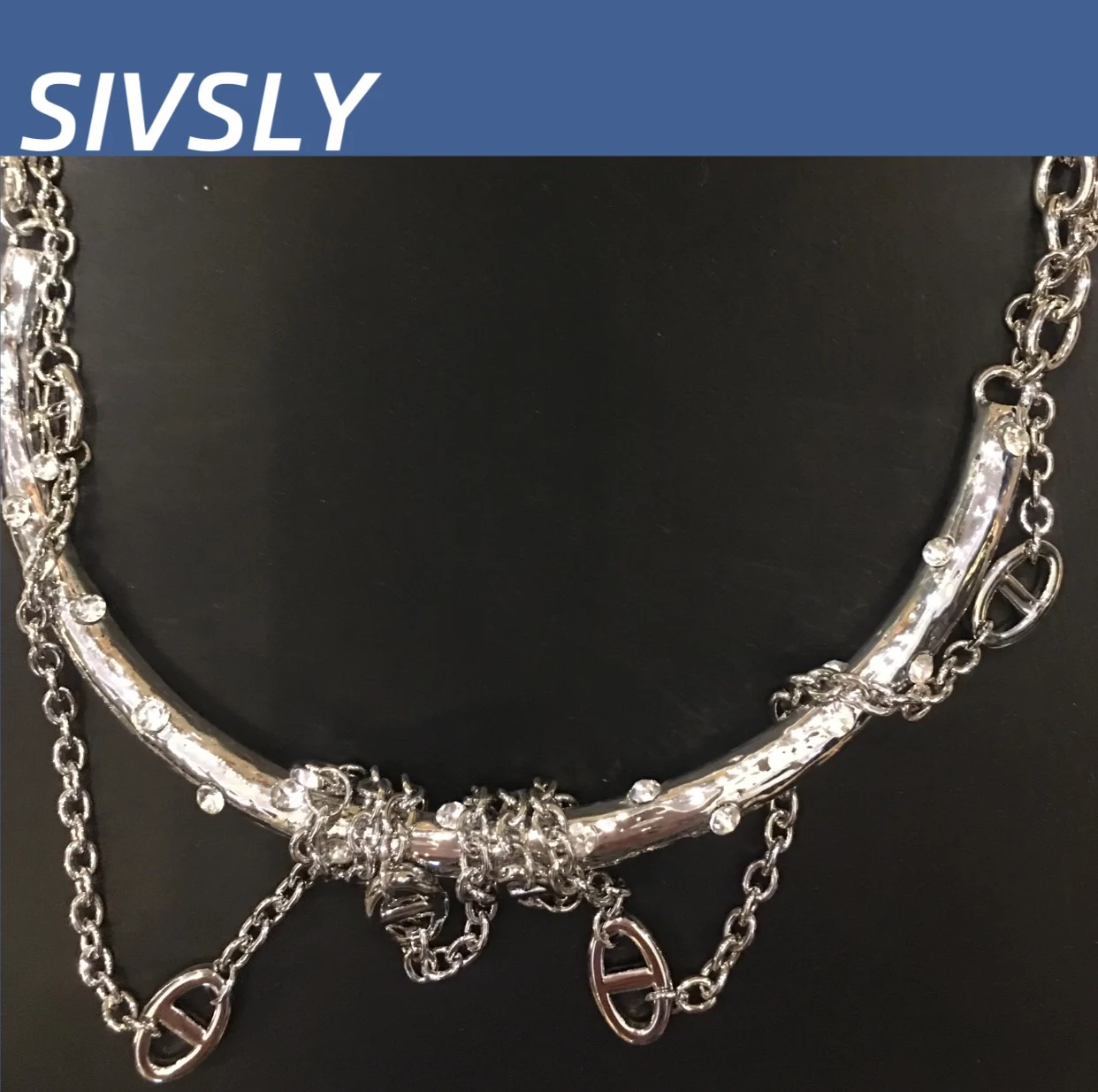 

New couple's double-layered necklace, luxurious design women's necklace, high-end personality men's necklace, hot-selling jewelr