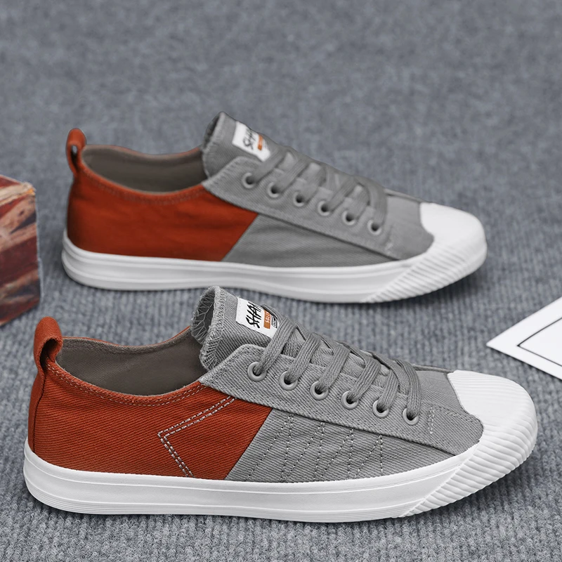 

Men's Canvas oes 2025 New Winter Breathable Lightweight Casual Anti-slip Sports Trendy Low Top Glue Adhesive Rubber Soled