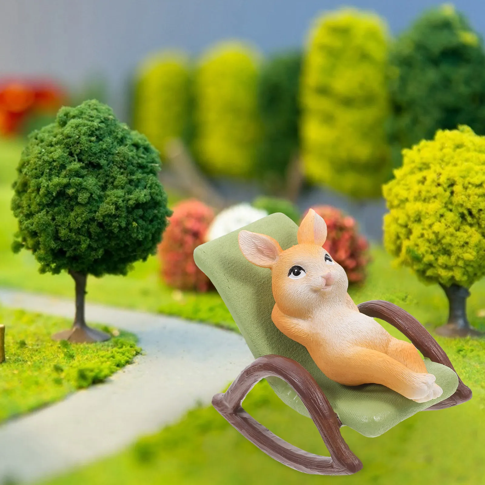 

Resin Lying Rabbit Garden Statue Outdoor Decoration for Yard Balcony Porch Lawn Decor Rabbit Decor Sculpture Garden Animal