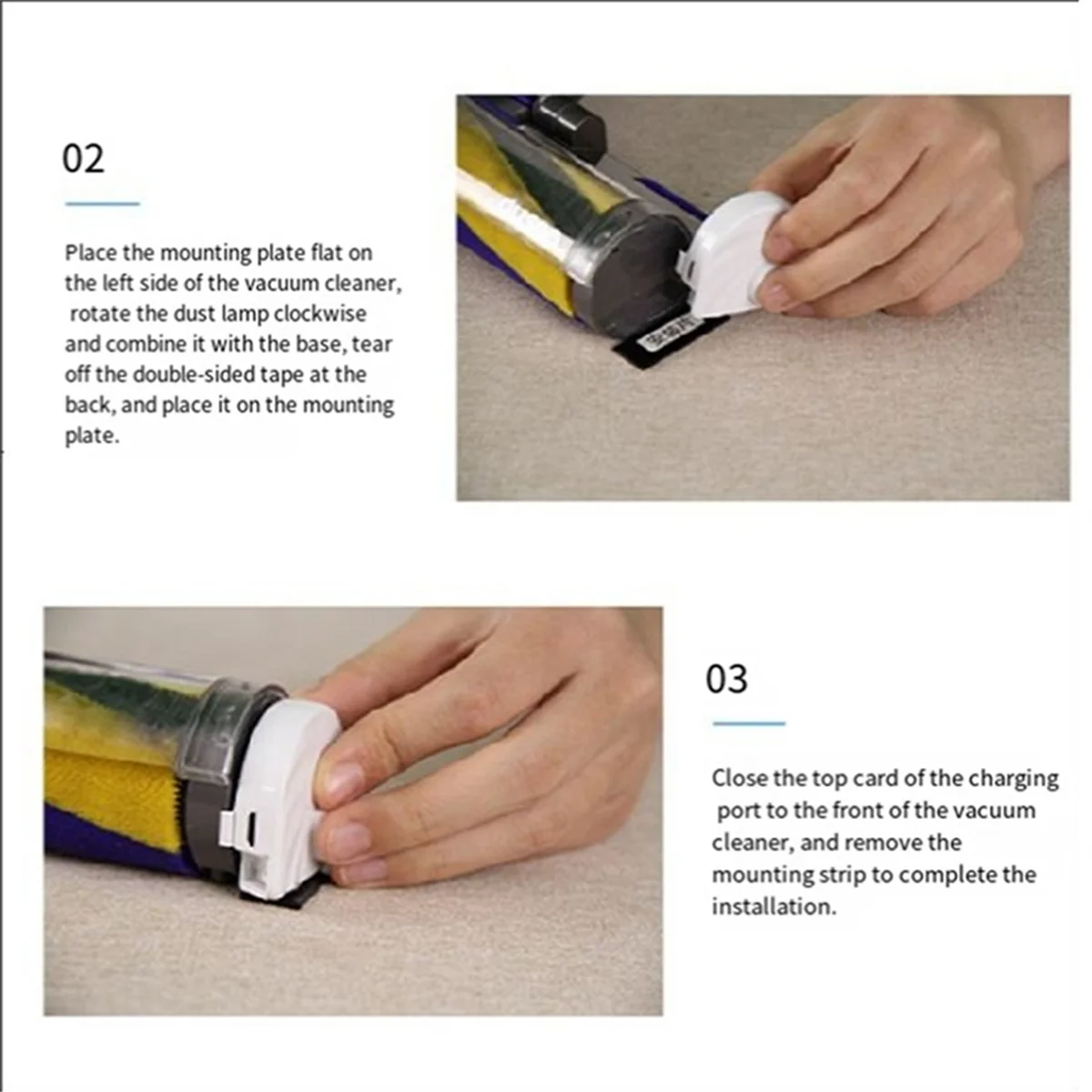 مصباح عرض الغبار ضوء مؤشر الغبار العالمي للمكانس الكهربائية والكواس،