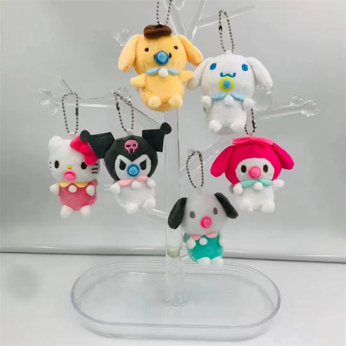 

12 шт./лот Kawaii Sanrio аниме плюшевая кукла брелок мультфильм сумка кулон игрушки