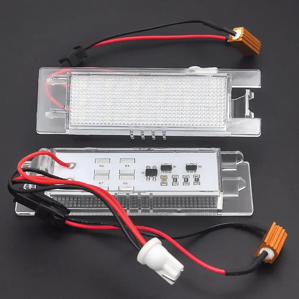 

2Pcs/Set LED Car Number License Plate Lights Lamp Bulb for Vauxhall Opel Corsa C D Astra H J Vectra Long Lasting Shock Resistant