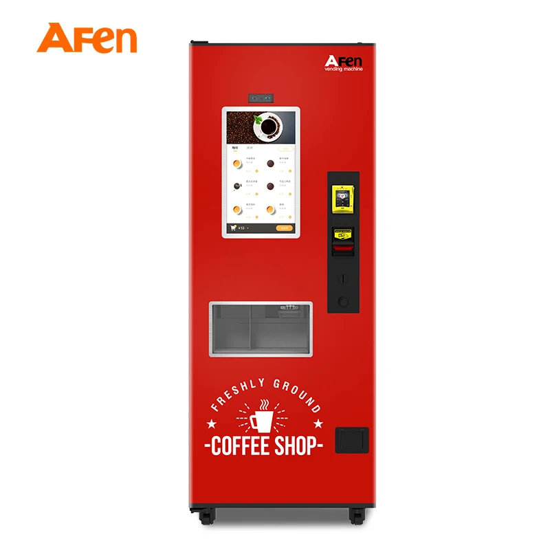 AFEN Automatic Coffee Vending Machine 22 Inches Touch Screen Coffee Vending Sale