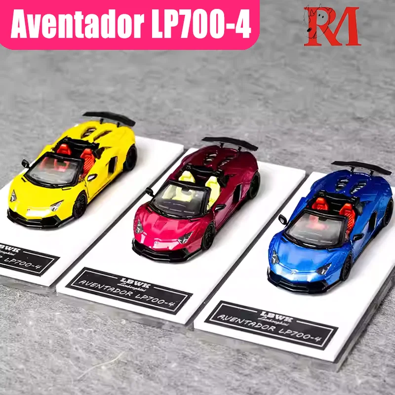 RM 1/64 Aventador LP700-4 Legering Motorvoertuig Speelgoed spuitgieten Metalen Model Collectie Jongen Kerstcadeau