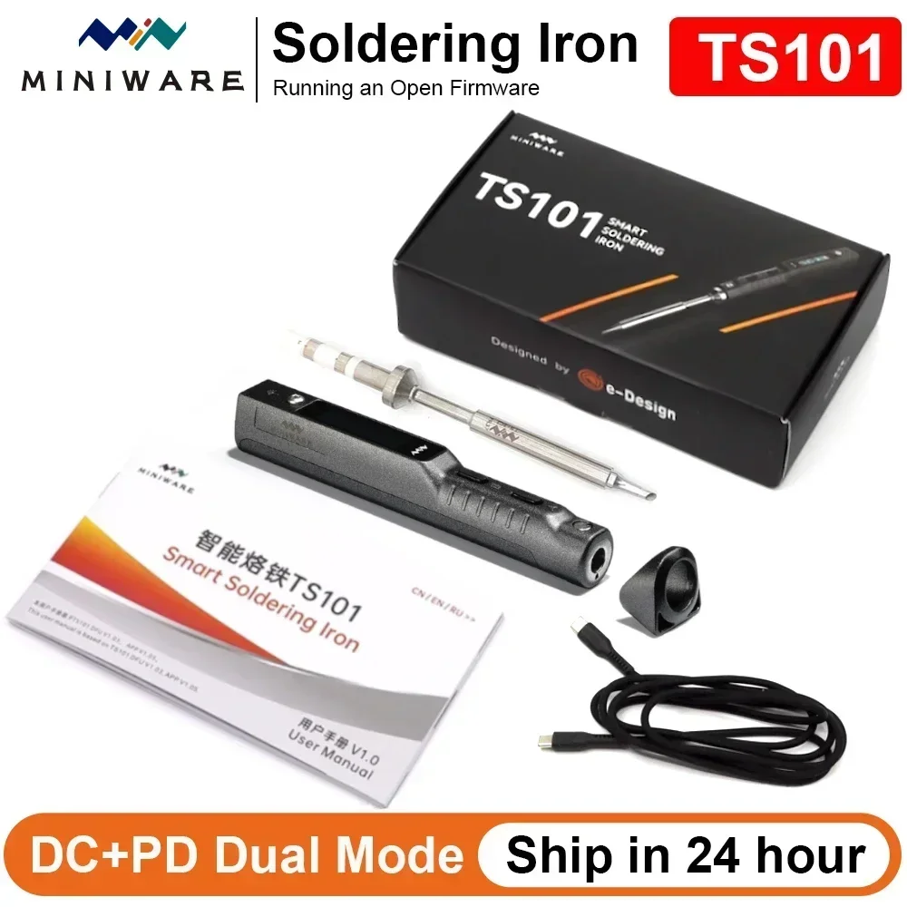 Original TS101 TYPE-C Electric Soldering Iron Adjustable Temperature Portable Digital Solder Station Tip PD3.1 90W TS100 Upgrade