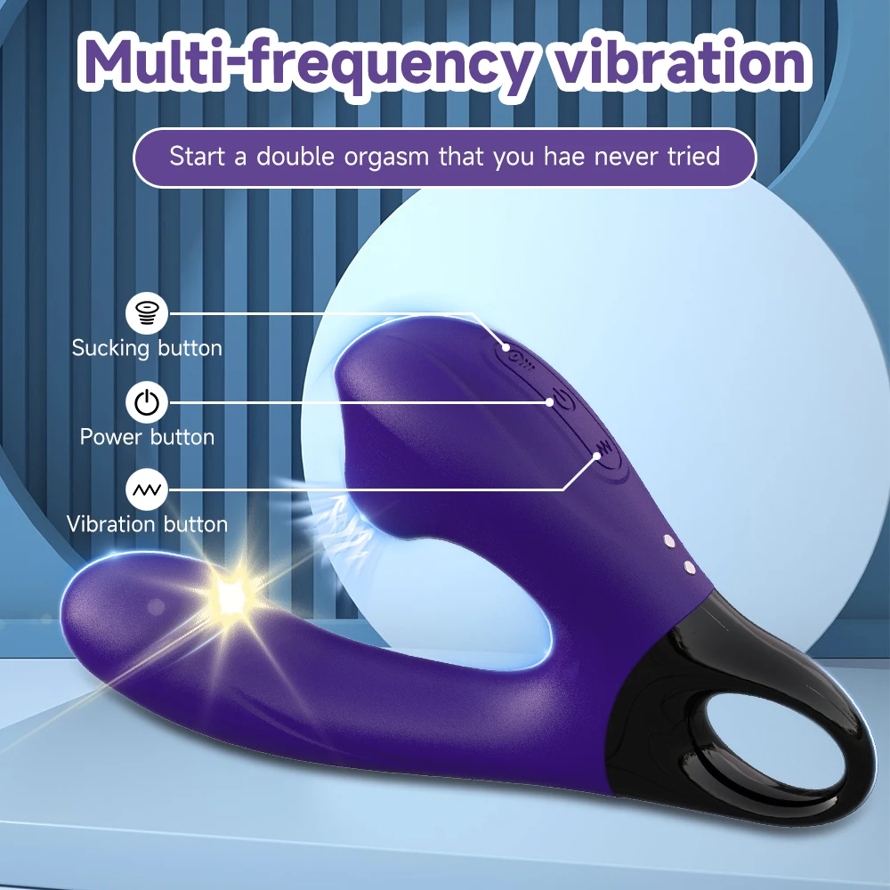 Strong Sucking Dildo Vibrators 2 IN 1 Vagina Vibrating Female Nipple Clitoris Stimulator G Spot Massage Sex Toys for Adults