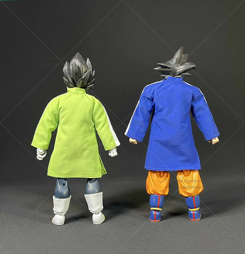 1/12 Scale Male Clothes Trunks Blue Denim Top Goku and Vegeta's Cold-proof Jacket For SHF 6-inch Action Figure Soldier Scene - view 6
