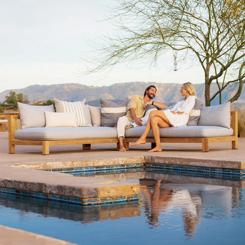 Villa Outdoor Sofa Aluminum Alloy Courtyard Resorts Waterproof Balcony Garden All-weather Single Lounge Coffee Table Furniture