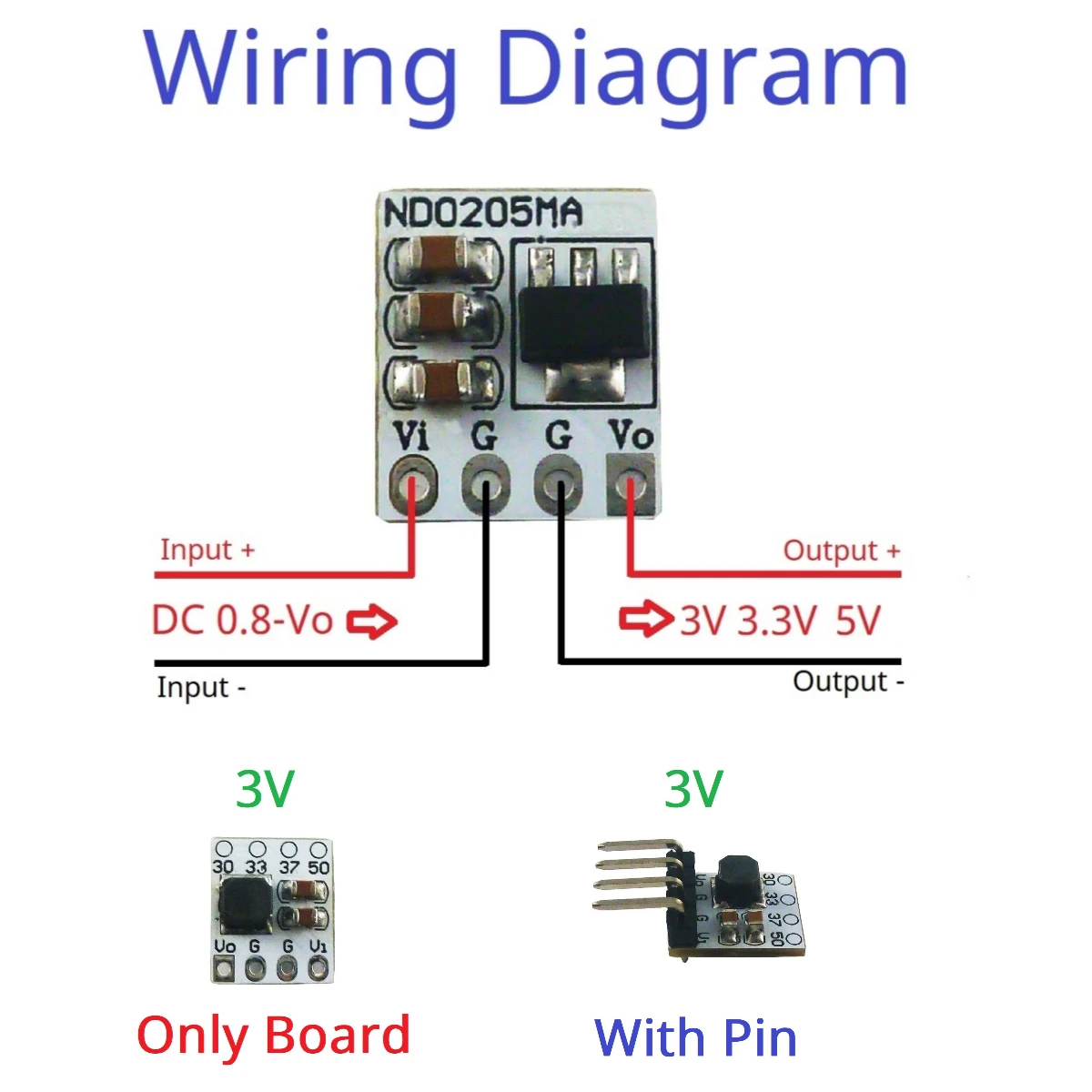 Mini 0.8V-5V to 3V 3.3V 5V Boost Voltage Regulate Board Low-Power-Consumption High-Efficiency DC-DC Step-up Converter Module