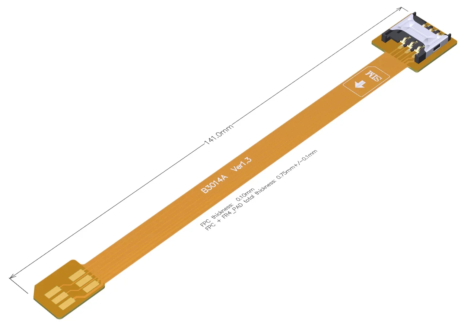 FPC 2FF Standard SIM Card Extension Converter To 3FF Micro 2FF Standard SIM Card Soft Flexible Cable Adapter Micro SD UHS-I Card