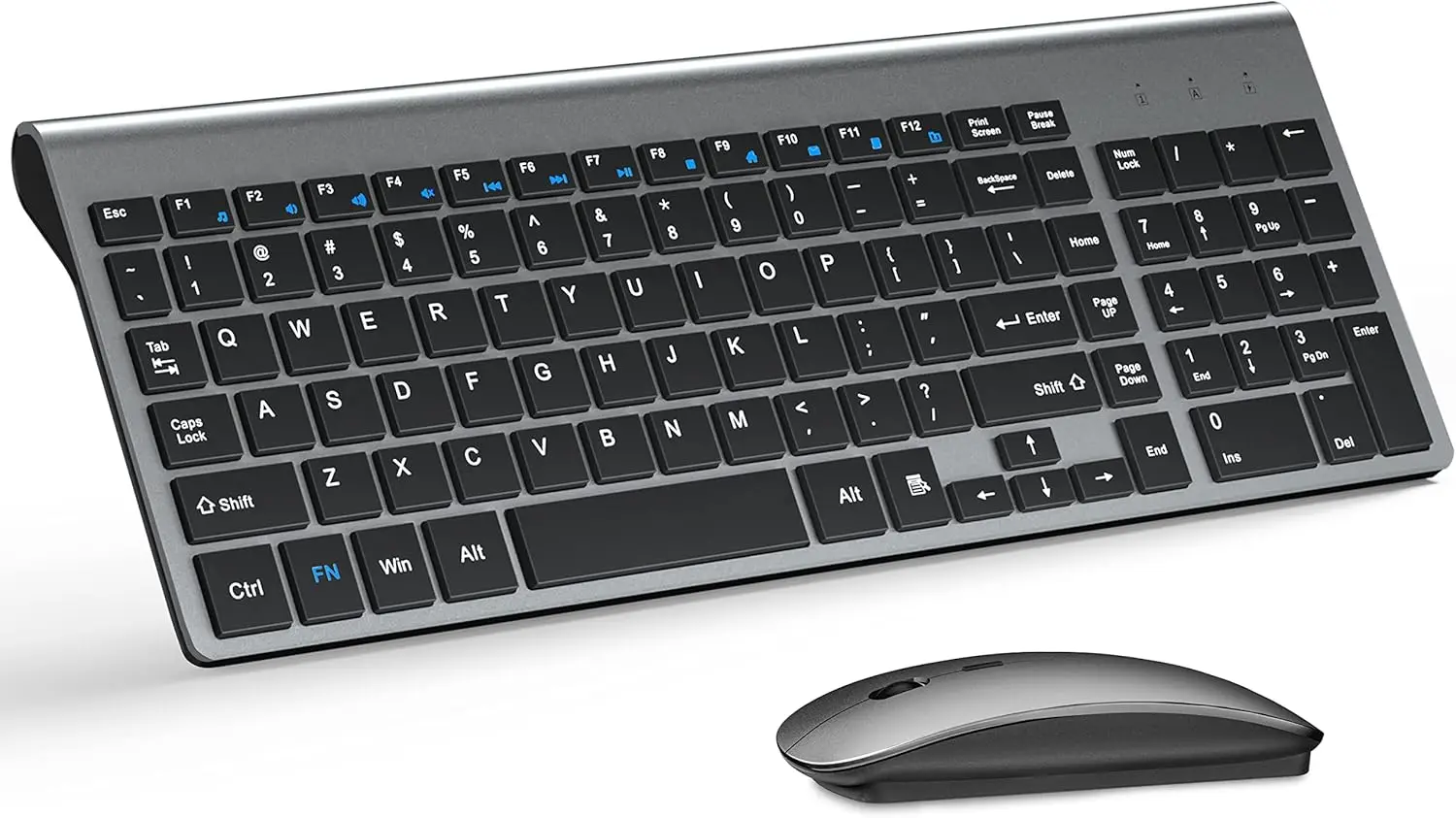 SGIAWETA-Wireless Keyboard and Mouse Ultra Slim Combo, 2.4G Silent Compact USB 2400DPI Mouse and Scissor-birthday