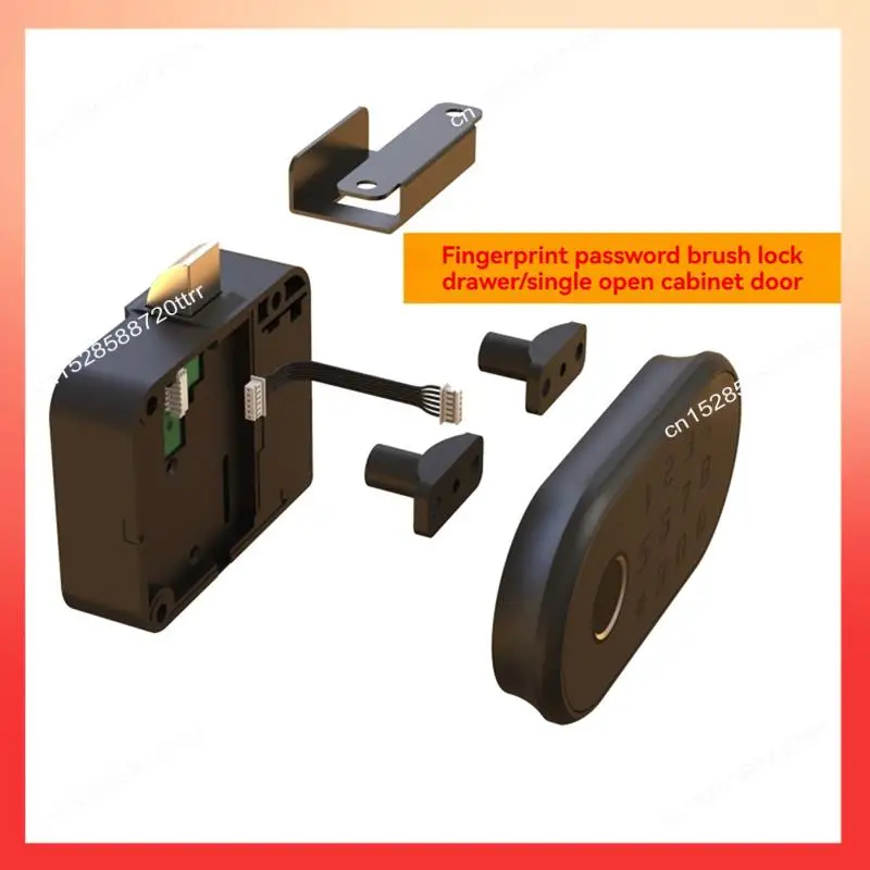ABNR Smart Drawer Lock With Fingerprint Password And Swipe Card Access For Cabinet And Storage Security
