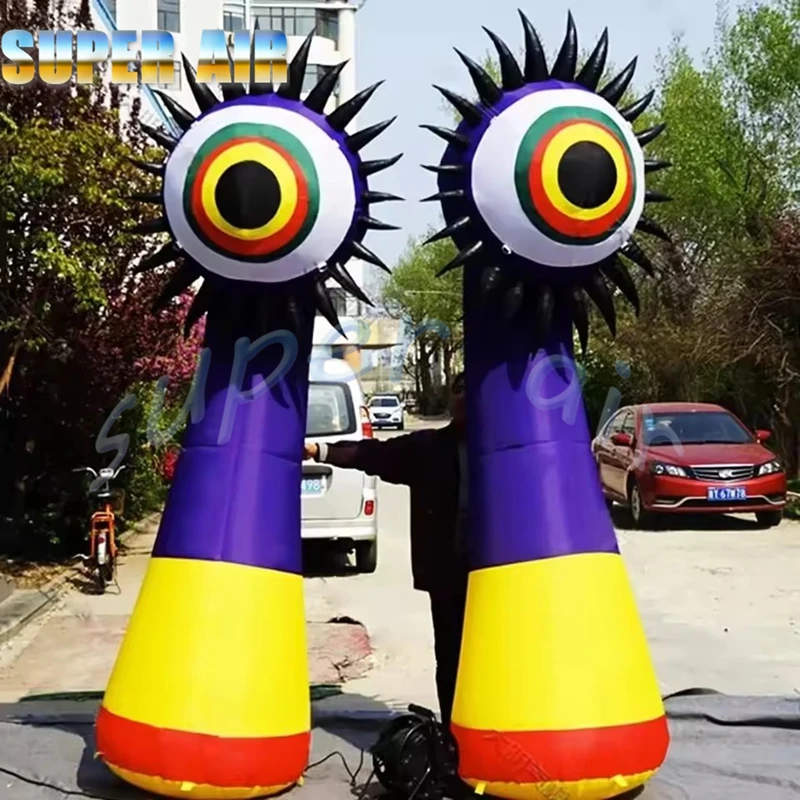 Gemaakt in China prachtige kleurrijke opblaasbare oogbolbloem voor Halloween-feestdecoratie