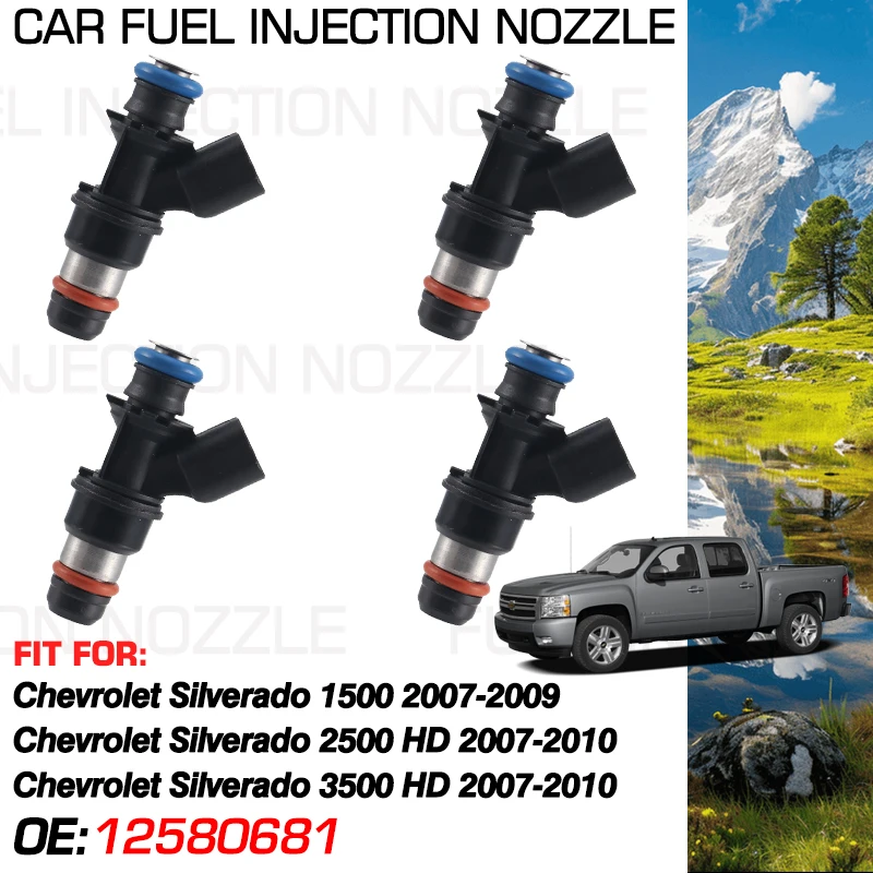 

1x Car Fuel Injectors Nozzle Injection for Chevrolet Silverado GMC Sierra 1500 2500 3500 2007-2009 Accessories 12580681 217-1621