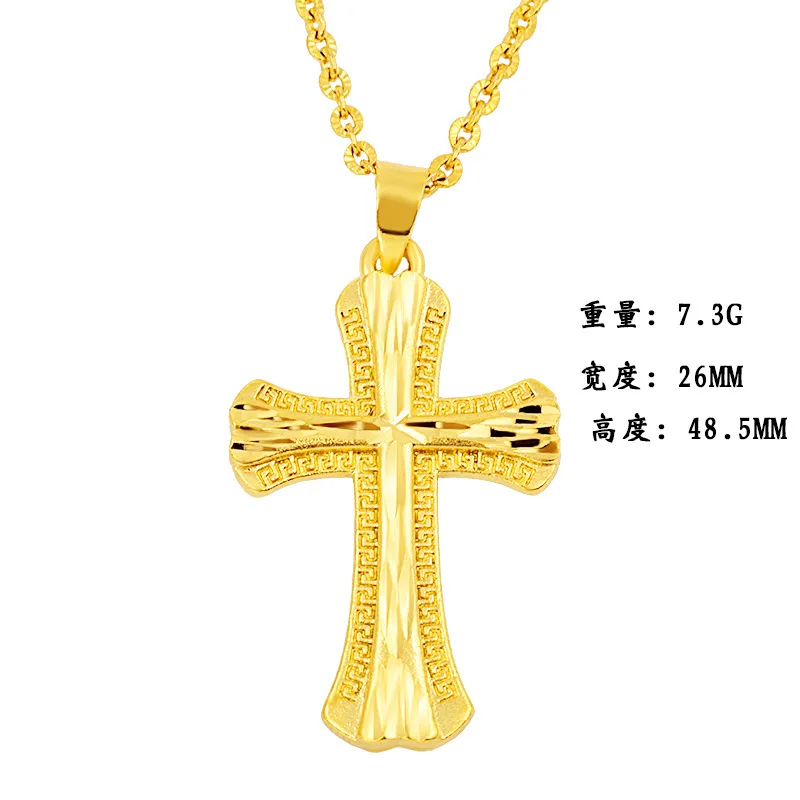 

Bamboo - Cross 24K Gold Necklace | Bamboo - segmented cross, gradient enamel, tassel - bead drop, lively & eye - catching