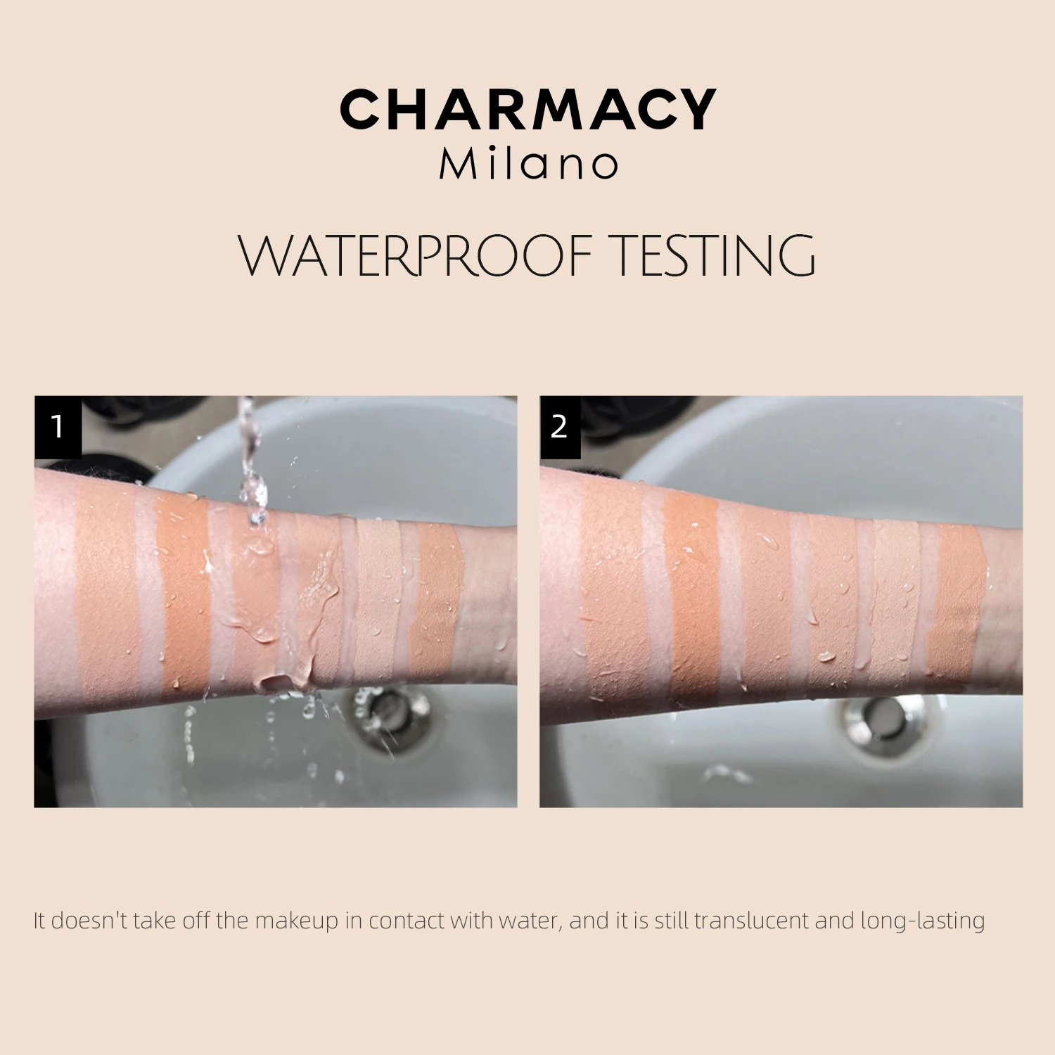 CHARMACY Liquid Foundation 6 Color Oil Control Makeup Base Liquid Concealer Brighten Skin Suit for Black Women Beauty Cosmetics