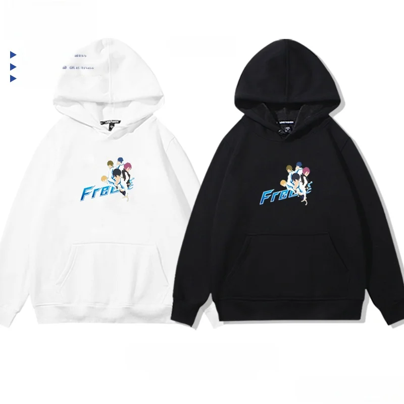

Fce Lined Hoodie for Men High School Swimming T Orange True Le Yuuki Anime Print Casual Loose Fit Autumn Winter Hoodie