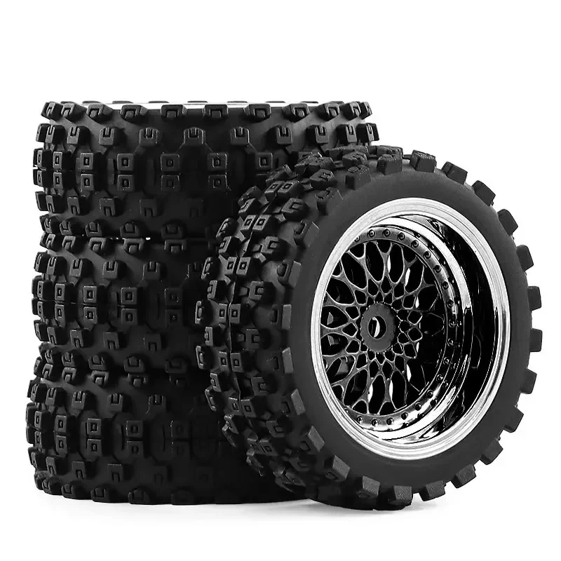 1/10 1/12 1/14 On Road Tires & Wheel 12mm Hex Plastics Rims Compatible with Tamiya TT01 TT02 Kyosho Sakura