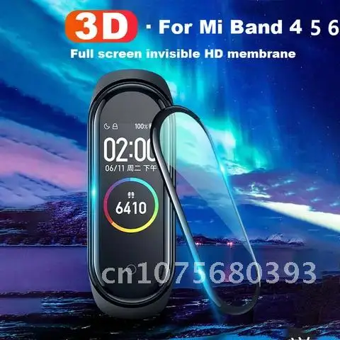 

Mi band 6 5 4 strap 1 2 5 pcs Full cover 3D Protective film (Not Tempered Glass) Explosion-proof scratch-resistant protector