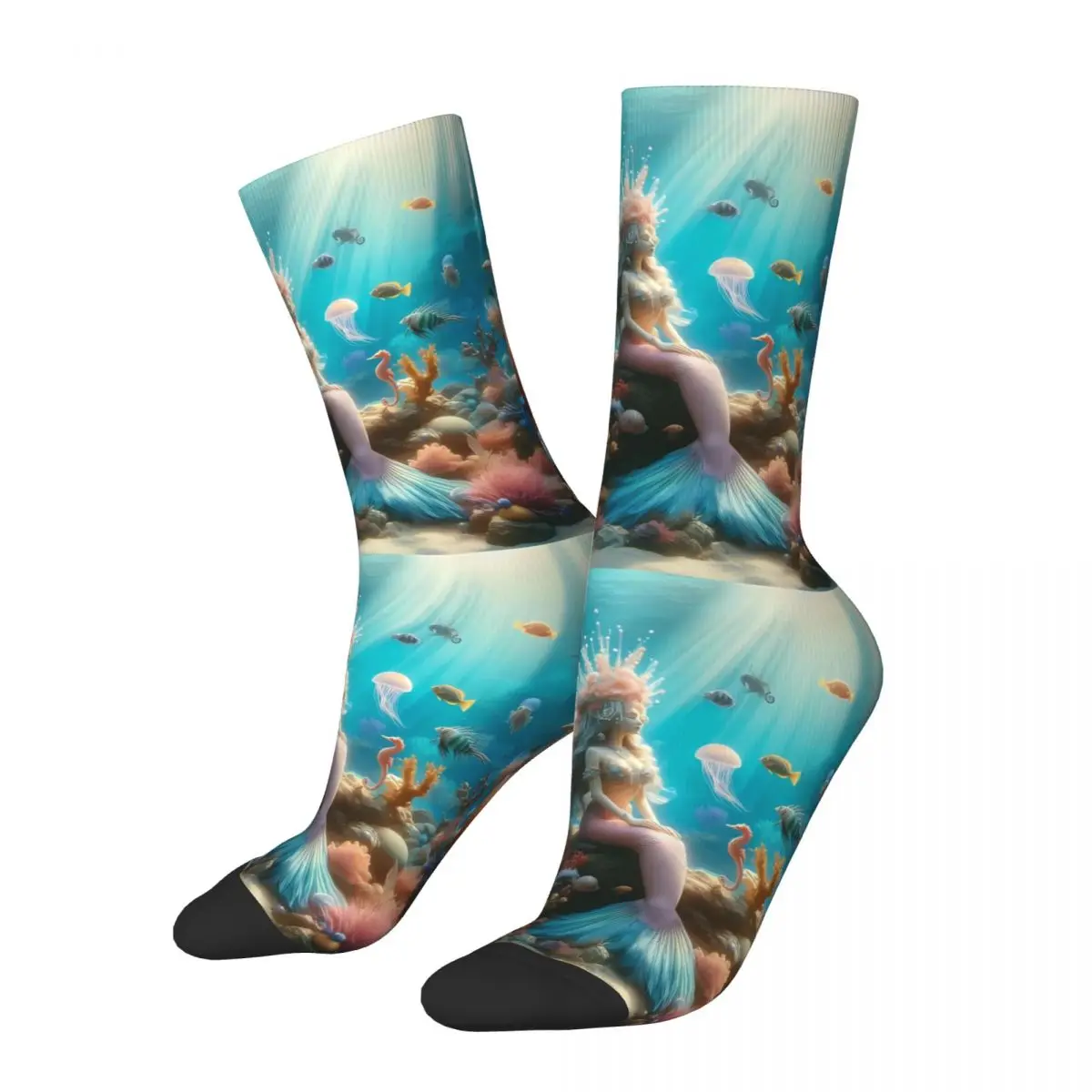 Mermaid Sock Printed Man Polyester