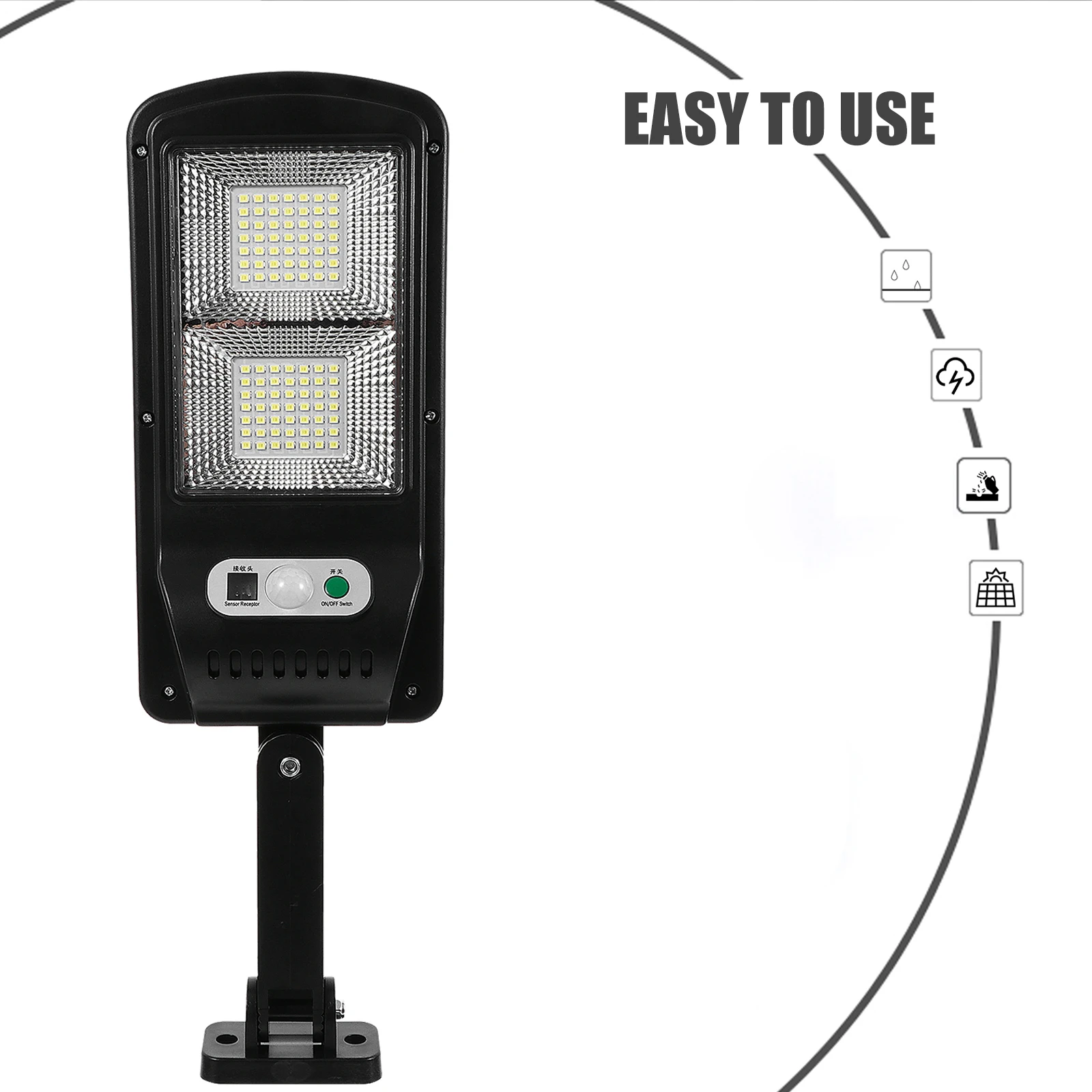 

1pc Solar Sensor Wall Lamp Outdoor LED Lights Waterproof Security Light Garden Street Yard Illumination Body Detection Lamp
