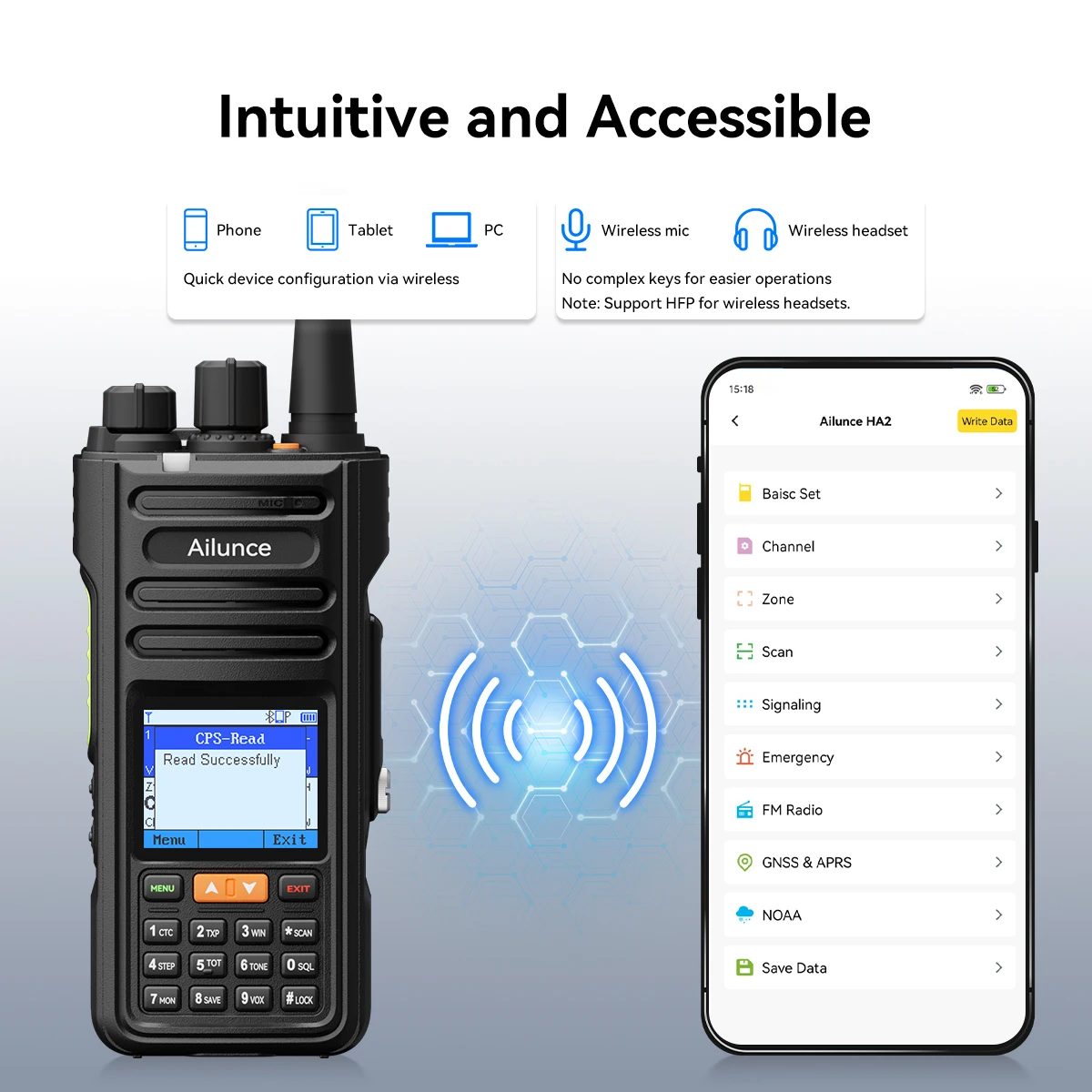 Retevis HA2 Walkie-Talkie FPP Dual-Band GPS APRS IP67 Wasserdicht Bluetooth App-Programmierung iOS & Android für Outdoor und Geschäft – Detail 8