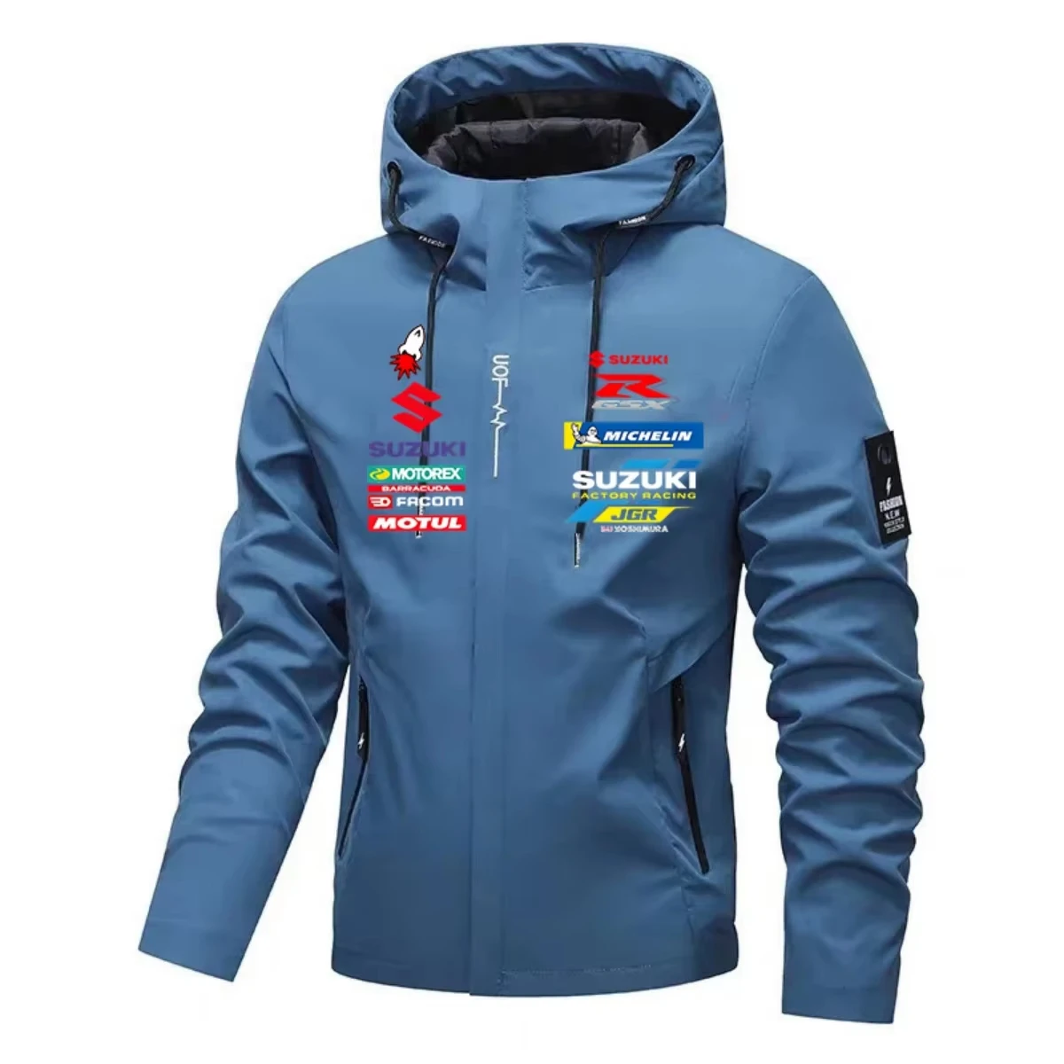 Suzuki Logo Men's Windproof Hooded Motorcycle Jacket High-Quality Autumn Winter Cycling Hoodie Best-Selling Item