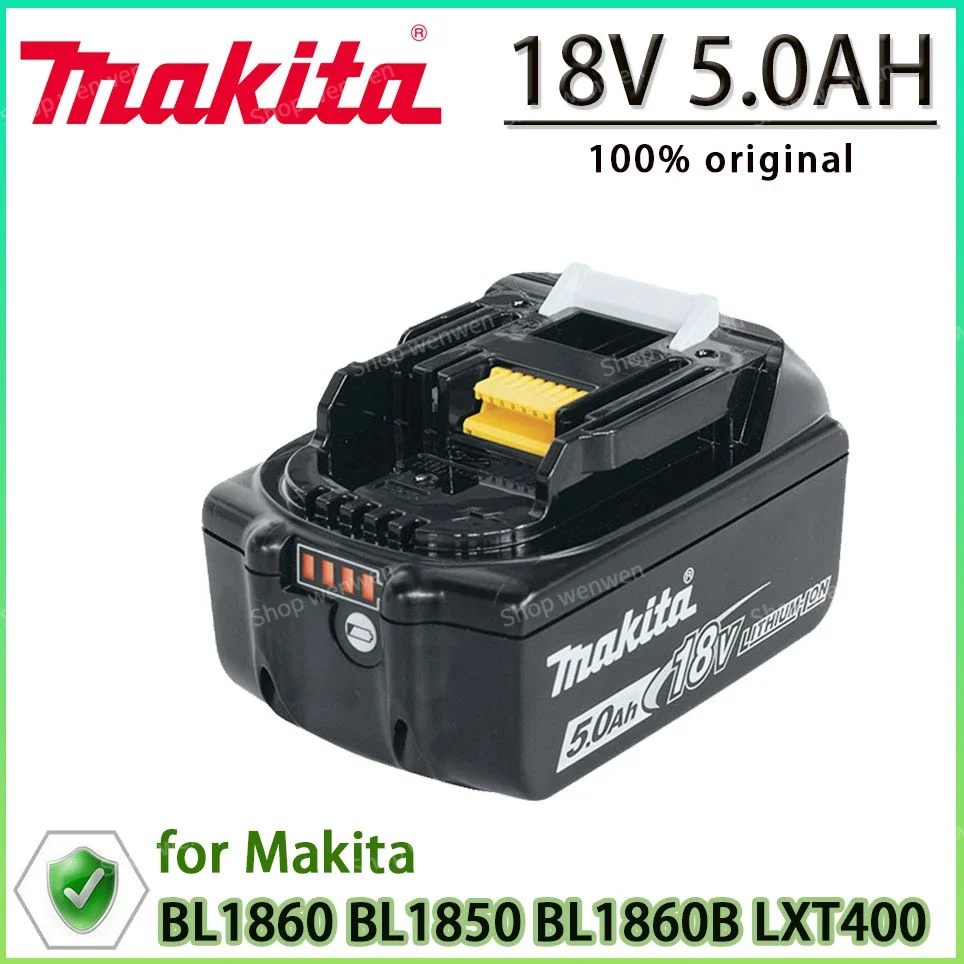 

Makita 100% Original 18V 5000mAh Lithium ion Rechargeable Battery 18v drill Replacement Batteries BL1860 BL1830 BL1850 BL1860B