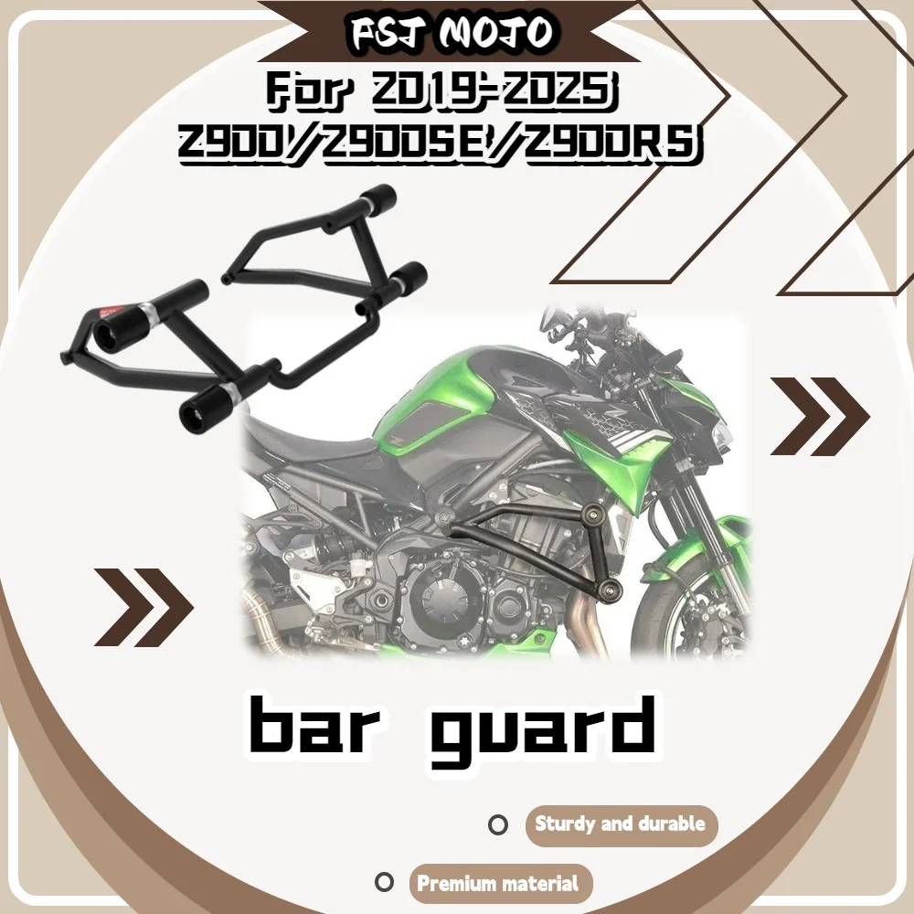For 2019-2025 Z900/Z900SE/Z900RS All-Round Body Safety Bumper, Reinforced Thick Bracket  Frame Anti-Collision  Protector Parts